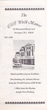1970's The Cliff Walk Manor Hotel Newport Rhode Island Brochure