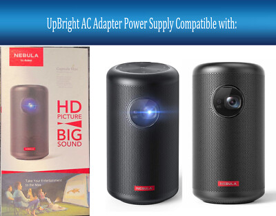 AC/DC Adapter For Anker Nebula Capsule Max D2423 Pint-Sized Wi-Fi