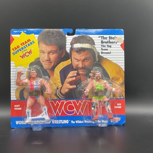 WCW Galoob UK Exclusive Steiner Brothers Vintage W...