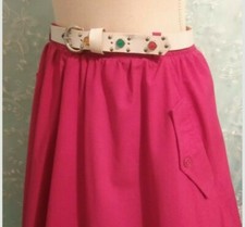 Vtg. 80's skirt Sz.13-14 tea length by Requirements western w/pockets rhinestone