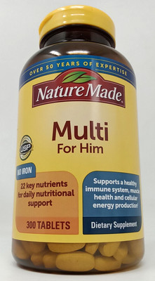 Nature Made - Multi for Him - 300 Tablets - EXP: 5/25 - SEALED/SHIPS FREE