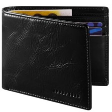Wallet for Men,Genuine Leather RFID Blocking Purse, ID Credit Card Holder