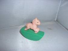 Altes Celluloid-Schaukelpferd-50er Jahre-große Küche-Kaufladen-Deko-Puppe-Bär