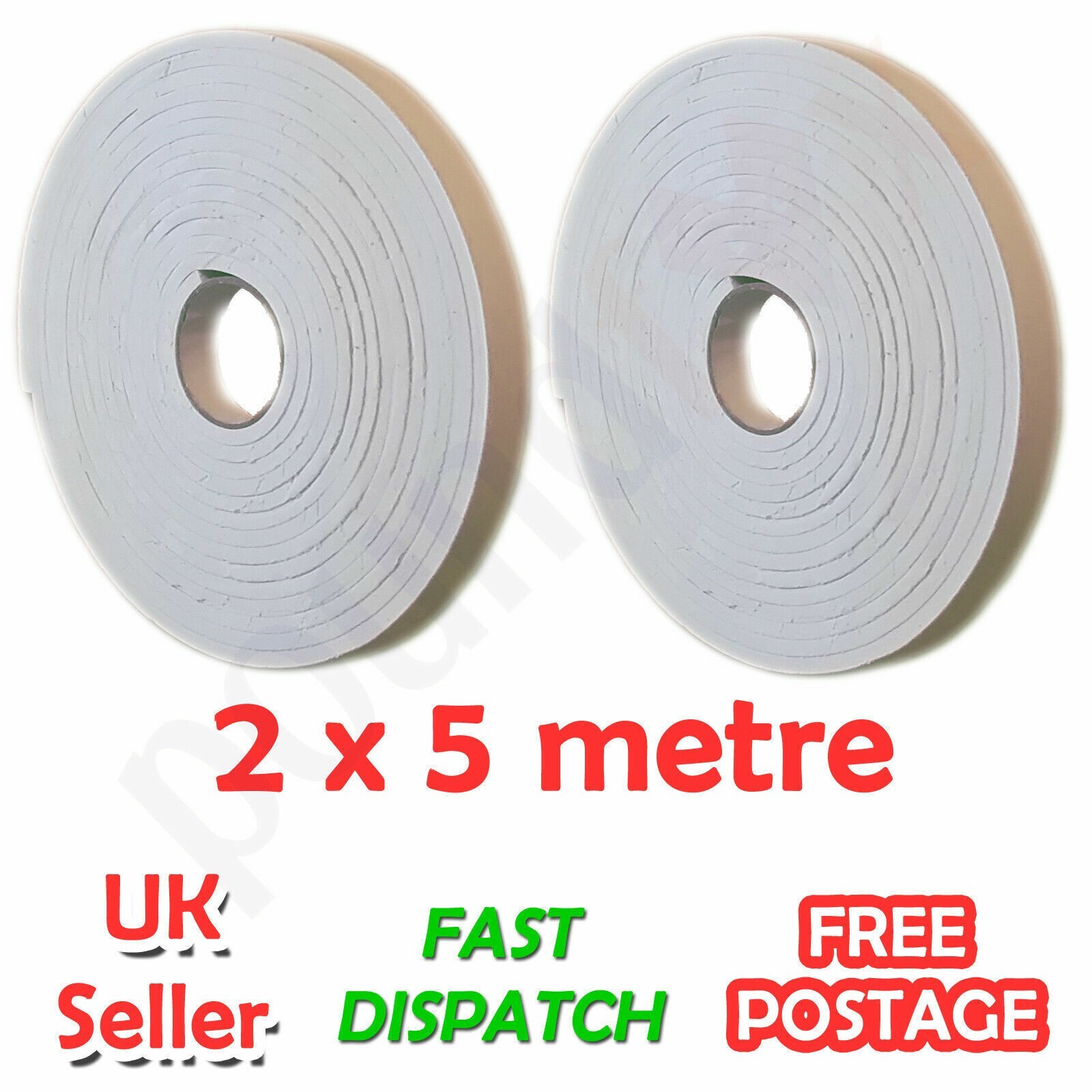 10m Foam Draught Excluder Weather Seal Strip Insulation Door Window Tape Frost