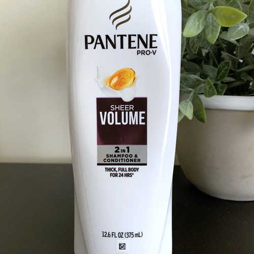 Pantene Pro-V DURCHSICHTIGES VOLUMEN 2 in 1 Shampoo & Conditioner dicker Ganzkörper 12,6 Unzen - Bild 2 von 4