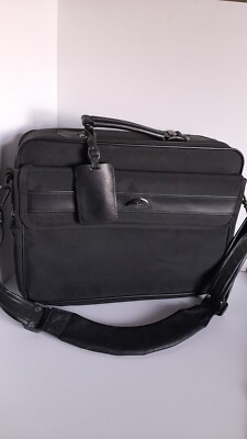 Vintage sehr guter Samsonite Laptop/ Tablet Tasche. Mit Leder Schulterriemen + Namensschild