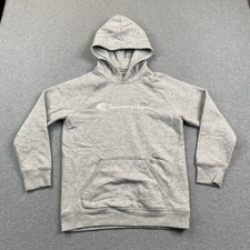 Champion Hoodie Girls XL Pullover Fleece Sweatshirt Embroidered Logo Teen Youth