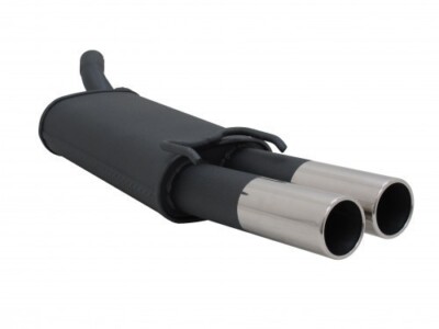 NOVUS AUSPUFF ENDSCHALLDÄMPFER 2X76MM GERADE STAHL FÜR OPEL TIGRA-A/S93 +ABE