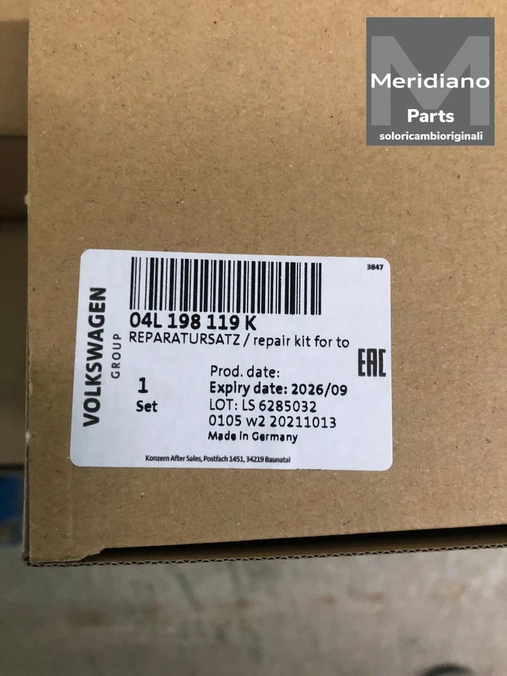 KIT DISTRIBUZIONE 04L198119K PER AUDI A3,Q2,Q3,Q5 -VW GOLF VII,TIGUAN-SEAT ATECA - Immagine 2 di 3
