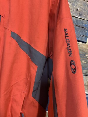 Salomon Advantex Move Ski Snow Jacket Orange Gray Men's Size XL No