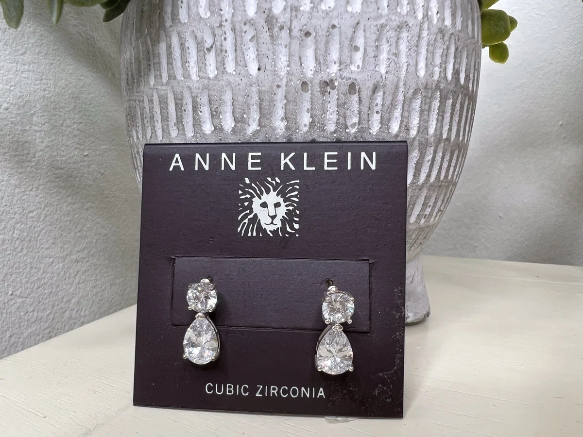 BN Anne Klein Cubic Zirconia Earrings eBay