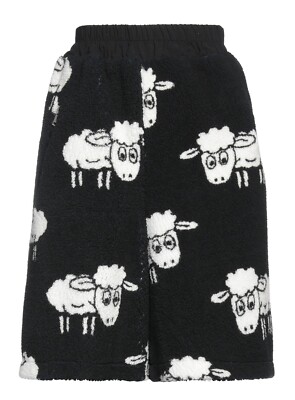 Natasha Zinko Duo Sheep Print Fleece Shorts NWT
