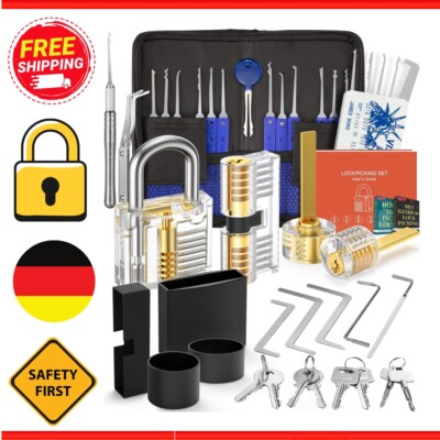  Dietrich 42 Pcs Profi Lockpicking Set 4 Transparente Schlösser Verschlusshülsen