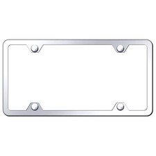 Plain Stainless Steel License Plate Frame Chrome