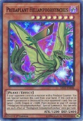 Yugioh - Predaplant Heliamphorhynchus - 1st Super Rare - Free Holographic Card