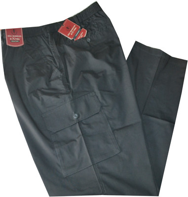 Herren Hose Übergrößen 3XL 4XL 5XL 6XL 7XL leichte Baumwolle schwarz Comfort over