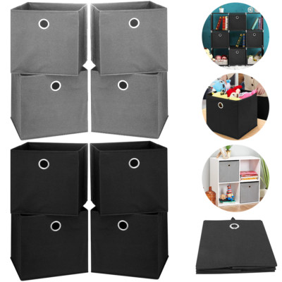 4/8/32er Set Faltbox 32x32X32cm Aufbewahrungsbox Faltkiste Box Regalbox Staubox