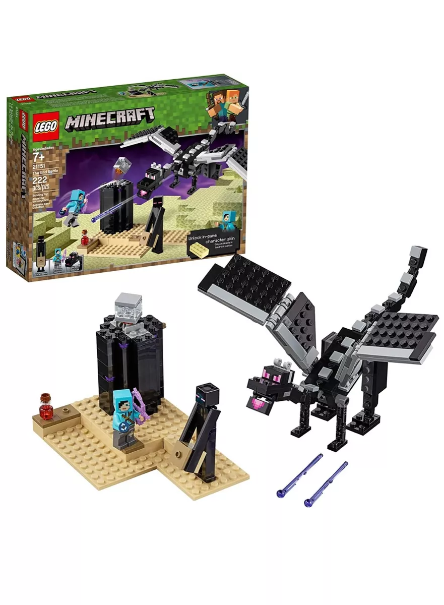 LEGO Minecraft The End Battle 21151 Ender Dragon Building Kit includes  Dragon (a