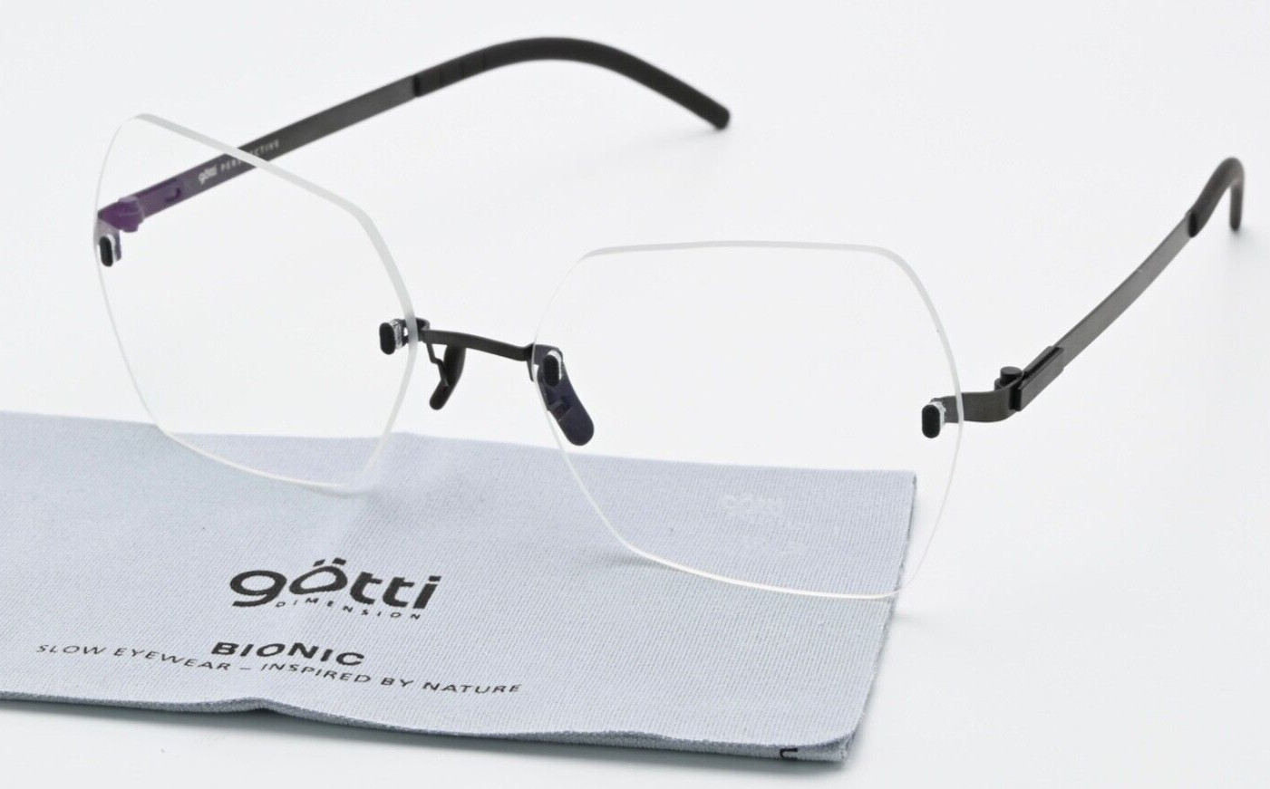 GÖTTI PERSPECTIVE Brille EF01 53 Рандлос Эдельшталь Шварц Ультралайхт Швейцарский