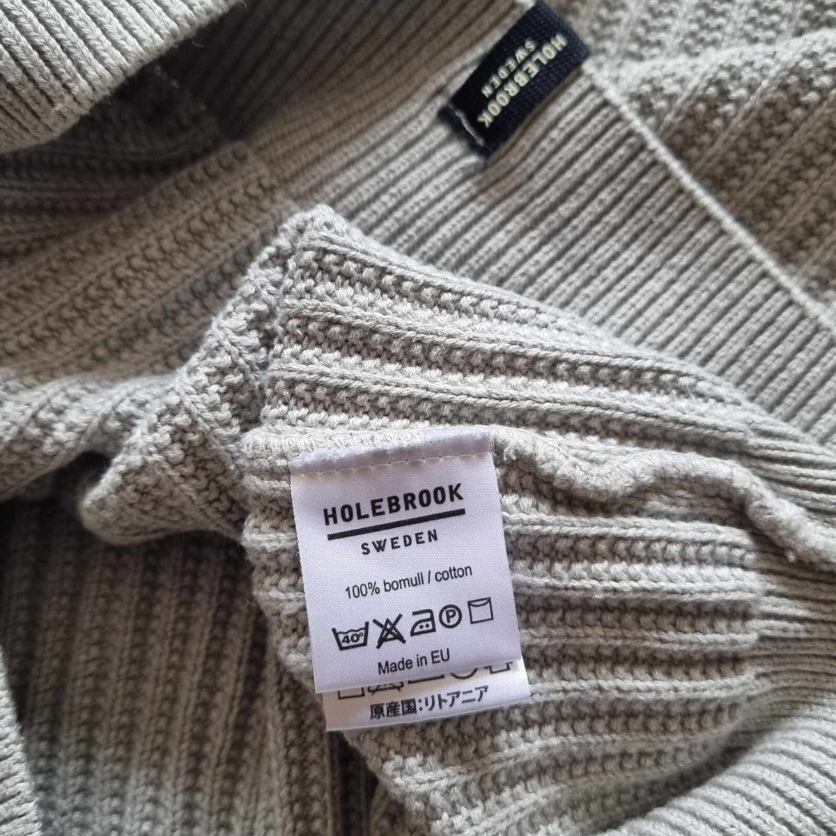 HOLEBROOK SWEDEN ニット グレー HOLEBROOK Sweden Gray Cotton Sweater sz S Unisex | eBay
