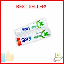 Spry Xylitol Toothpaste, Fluoride-Free, Natural Spearmint, Anti-Plaque and Tarta
