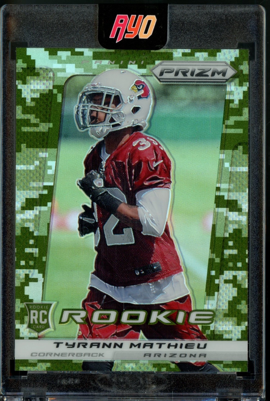 2013 Panini Prizm Rookie Target Camo Prizm Tyrann Mathieu #296 Rookie RC
