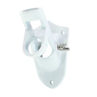 2 Position Flag Pole Bracket White Aluminum Wall Mounted Flag Pole Bracket