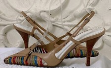 Multicolored,STUNNING NINE WEST, SZ 7 SLINGBACKS,  Multicolored. Leather 