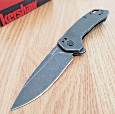 Kershaw Radar Assisted Folding Knife 3'' 8Cr13MoV Steel Blade Stainless Handle