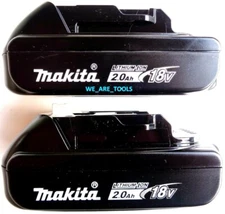 (2) NEW 18V GENUINE BL1820B-2 2.0 AH Makita Batteries 18 Volt For Drill, Saw LXT