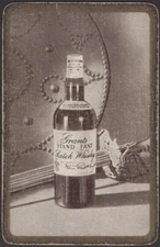 Playing Cards Single Card Old Vintage * GRANTS STAND FAST WHISKY * Advertising A