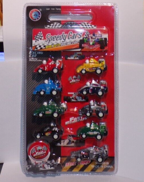 Formula 1 Racing Pull Back Cars Fast Furious 6x Action Set 9 Vehicles