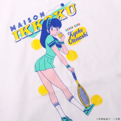 Maison Ikkoku Kyoko Otonashi TENNIS T-shirt Black Rumiko