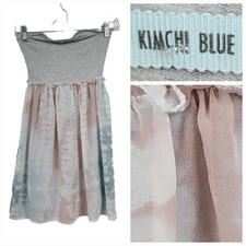 KIMCHI BLUE Urban Outfitters Tie Dye Strapless Sweetheart Bandeau Dress UO Cute