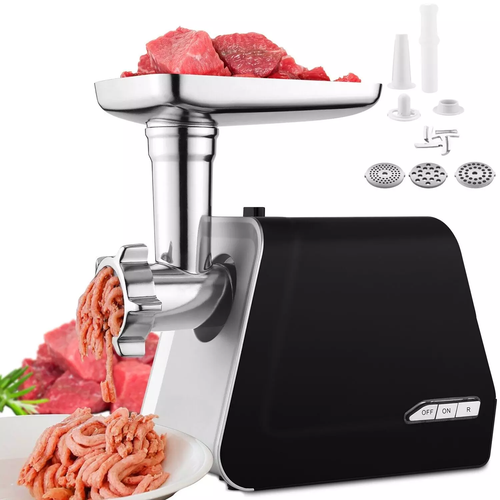 Fleischwolf elektrisch mit Metall-Getriebe Wurstmaschine Wurstfüller 2000 Watt - Bild 3 von 11