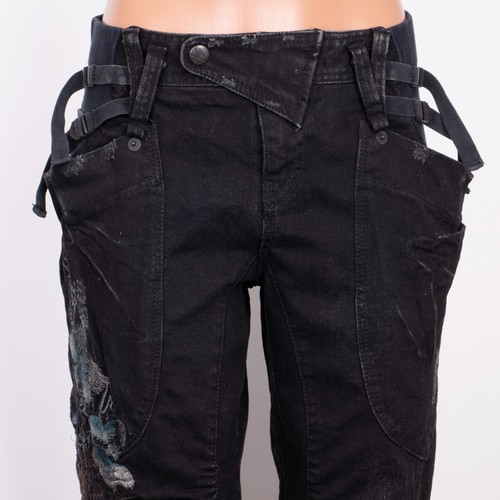 TANKUS Women's Crop 3/4 Multi Belted DRSHDW PUNK Japanse Design Pants Size S - Picture 12 of 20