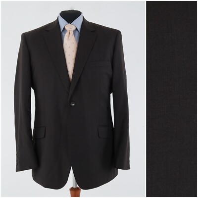 Mens Brown Sport Coat 46R US Size ESPRIT Blazer Wool Jacket