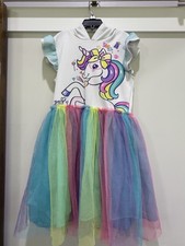 Cute Nickelodeon Jojo Siwa Unicorn Halloween Costume With Hood Girls Sz L 10/12