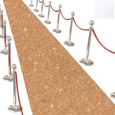Glitter Carpet Runner for Party -200 GSM Thickness Non-Woven Fabric Runner Ru...