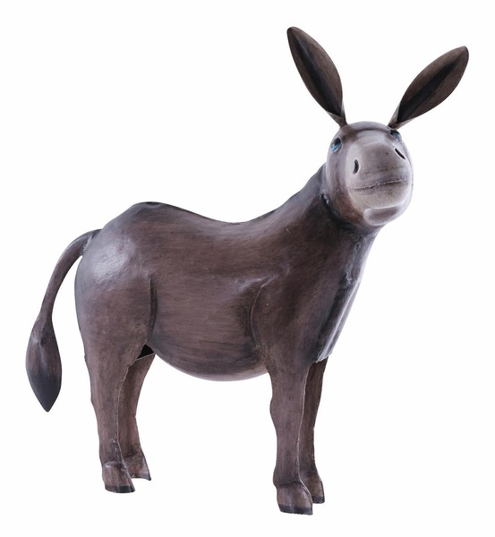 Dekorative Und Ausgefallene Esel-Figur Metall-Figur Metall Bemalt Handarbeit-image