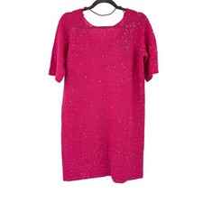 Vero Moda Knitted Sequin Mini Sweater Dress Leilani Barbiecore Pink Small NWT