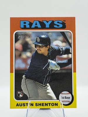 2024 Topps Heritage Austin Shenton Mini Rookie #637 Tampa Bay Rays RC