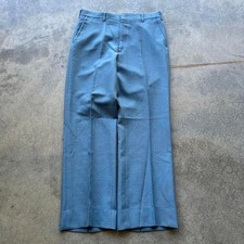 Vintage 70s/80s blue trouser dress pants 32" waist talon zipper