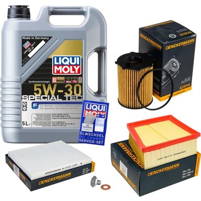 DENCKERMANN Inspektionspaket 5L Liqui Moly 5W-30 für Ford Transit Courier