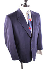 Vintage 1950s Rockabilly Gabardine 2 Button Suit Coat Jacket Mens Size 40