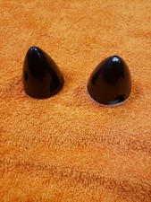 RC Plane Spinner - Lot Of Two Of 1.75" Diameter Black Plastic Spinners