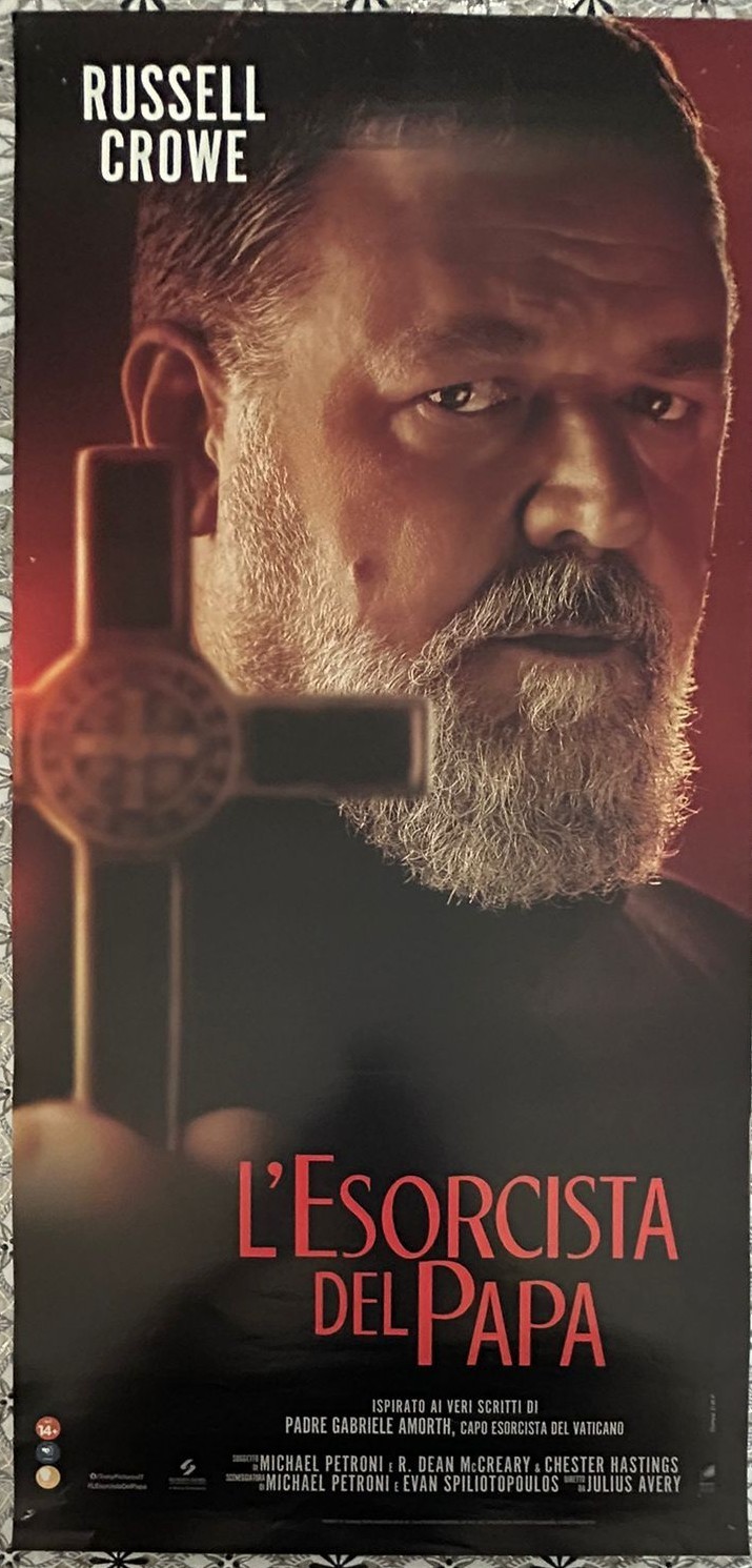 Locandina originale film L'esorcista del papa (2023) - Regia di Julius Avery