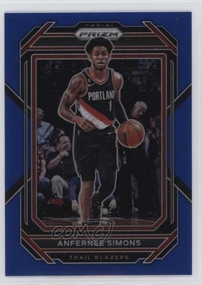 2022-23 Panini Prizm Blue Prizm 136/199 Anfernee Simons #46 11y2