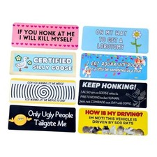 YJ PREMIUMS 10PC Funny Car Bumper Magnets  Magnetic Auto Bumpers Magnet