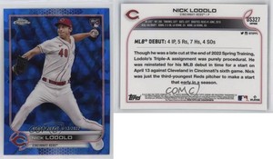 2022 Topps Chrome Update Sapphire Edition Debut Nick Lodolo #US327 Rookie RC